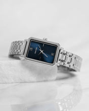 Load image into Gallery viewer, Ava Petite - Brushed Silver + Turkish Blue